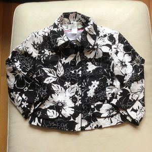 Spiegel 4P black/white floral blazer